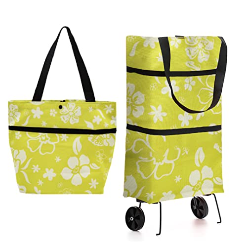 Faltbare Trolley-Taschen, Grün Einkaufstasche mit...