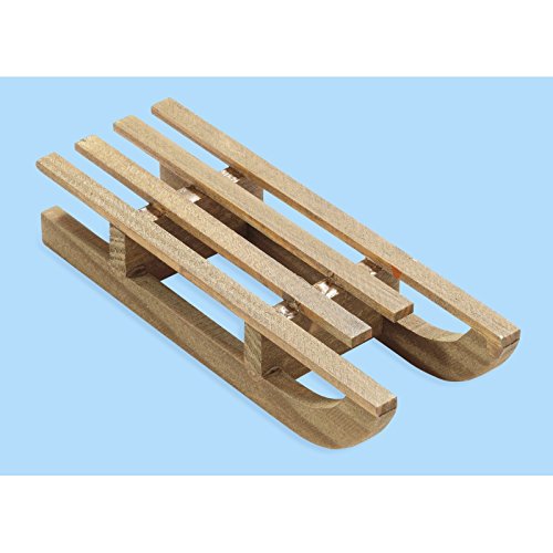 Schlitten braun 10 x 3,5 x 2 cm