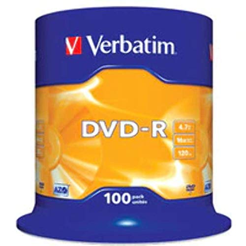 Verbatim DVD-R 16 x 4,7 GB TARRINA 100 Stück...