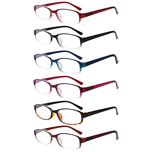 COJWIS 6 pack Lesebrille Blaulichtfilter Brille...