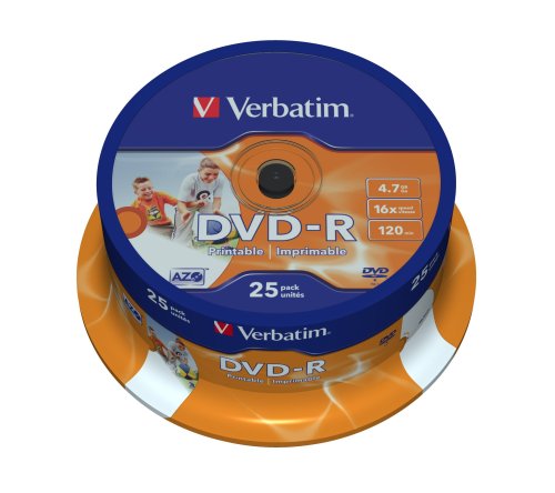 Verbatim DVD-R Wide Inkjet Printable 4.7GB I 25er...