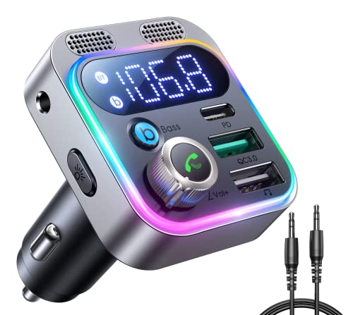 2022 JOYROOM Bluetooth 5.3 FM Transmitter, Aux...