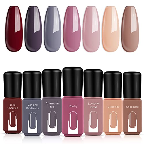 Modelones Gel Nagellack Sommerfarben Set 7 Farben,...