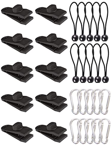 YUESUO Zeltplanen Clips, 30 Pcs Multifunktion...