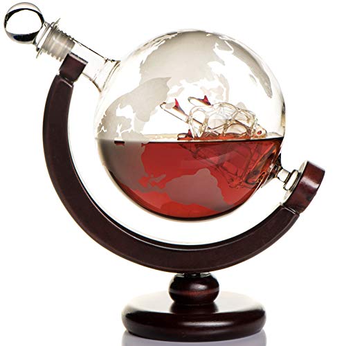 Whisky Karaffe Globus für Alkohol - Whiskey...