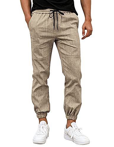 COOFANDY Jogginghose Herren Cargohose Kordelzug...