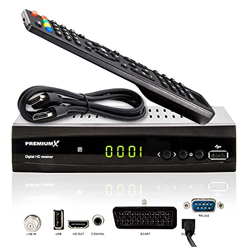 PremiumX Satelliten-Receiver HD 521 FTA Digital...