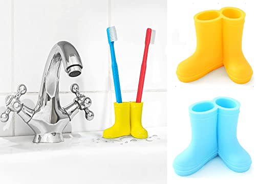 2er Pack Regenstiefel Zahnbürstenhalter Silikon...