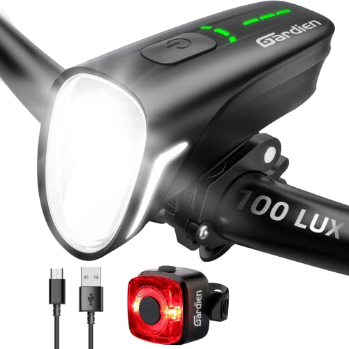 Gardien LED Fahrradlicht Set, 100 LUX USB...