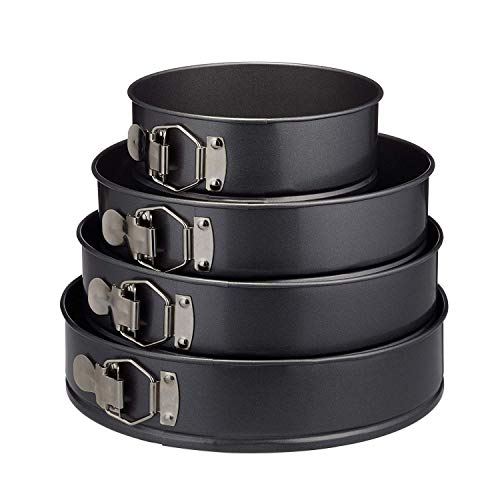 Relaxdays, grau-metallic Springform Set, 4-teilig,...