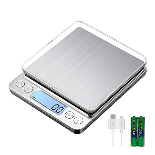 KUBEI Digitale Küchenwaage USB Aufladen,3kg/0.1g...