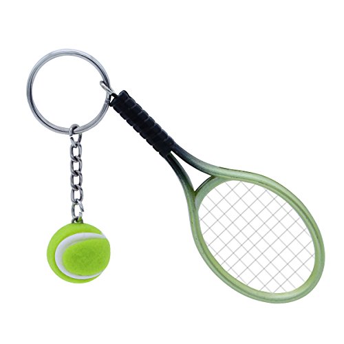 TOYMYTOY Tennis Schläger Keychain, grüner Sport...