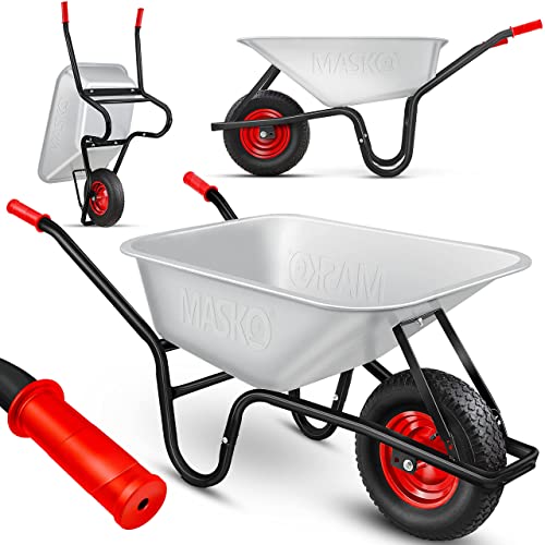 MASKO® Schubkarre Bauschubkarre Gartenschubkarre...