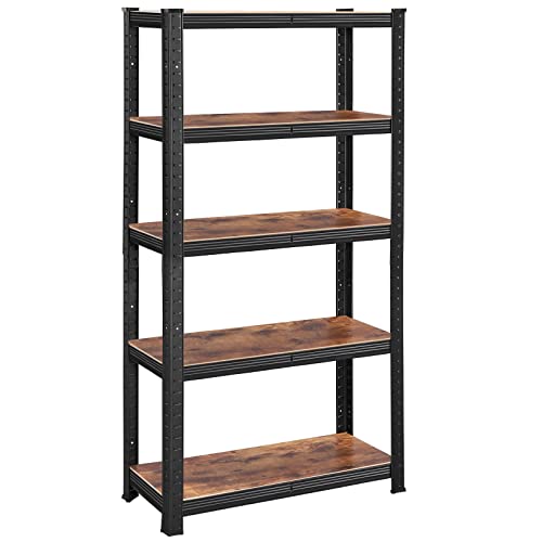 SONGMICS Standregal, Bücherregal, Lagerregal, 5...