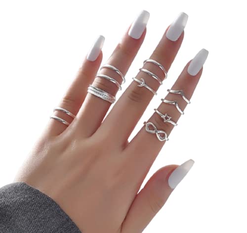 Simsly Boho-Stil Ring-Set Vintage 12Pcs Look Mond...