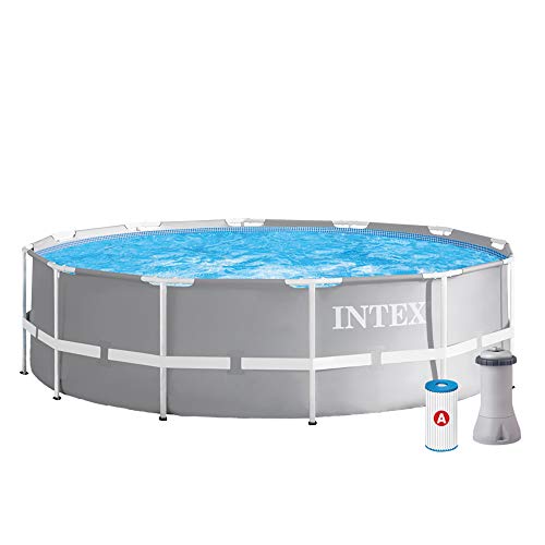 Intex Schwimmbecken Pool, Grau, 366 x 99 cm Frame...