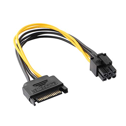 ZSHYBER SATA Stromkabel, SATA 15 Pin auf 6 Pin...
