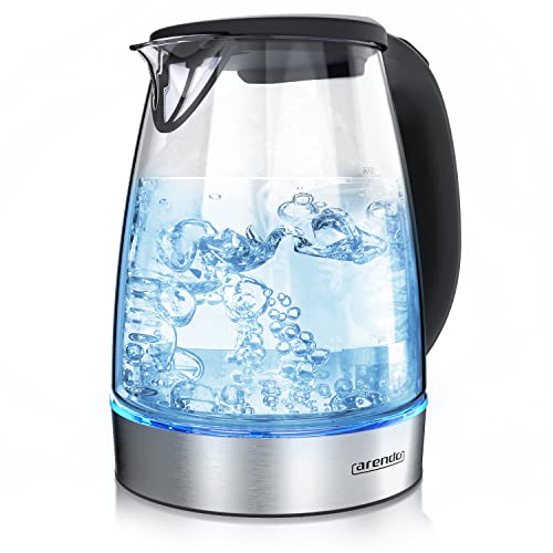 Arendo - Glas Wasserkocher Glasgow – 1,7 Liter...