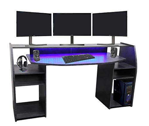 Wohnorama Gaming Tisch Schreibtisch inkl. LED RGB...
