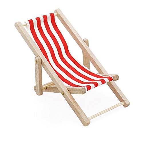 Odoria 1/12 Miniatur Strandstuhl Liegestuhl...