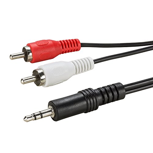 ecabo 1,5m Stereo-Kabel 3,5mm Klinke auf 2 x Cinch...