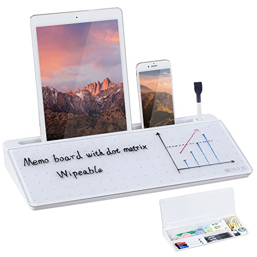 DEWUR Glas Whiteboard Desktop Memoboard, als Dock...