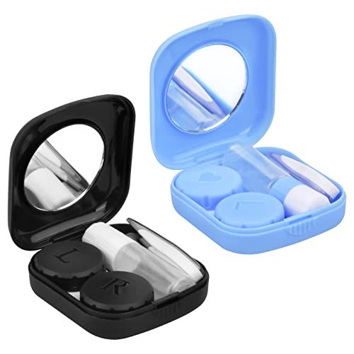 2 Pack Tragbarer Kontaktlinsenbehälter Reise-Set...