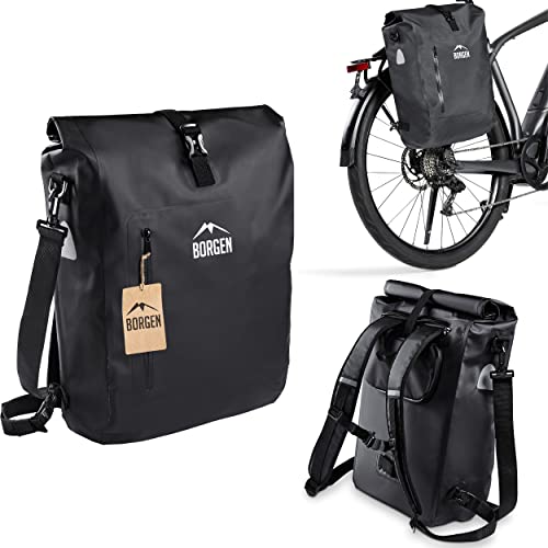 Borgen Fahrradtasche für Gepäckträger 3in1...