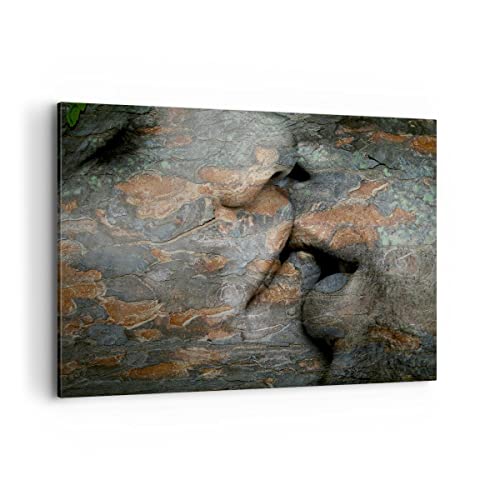 Bild auf Leinwand - Leinwandbild - Frau Mann Kuss...