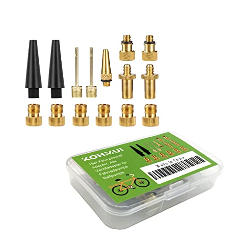 KOHMUI Fahrradventil Adapter, 15er Premium Fahrrad...
