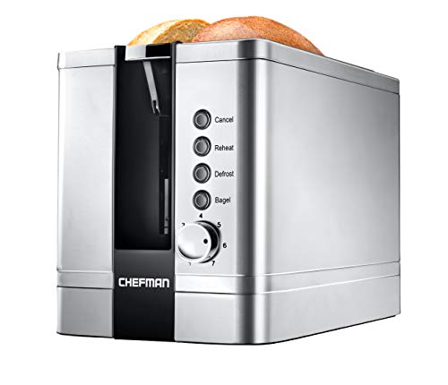 Chefman Edelstahl-Toaster für 2 Scheiben mit 7...