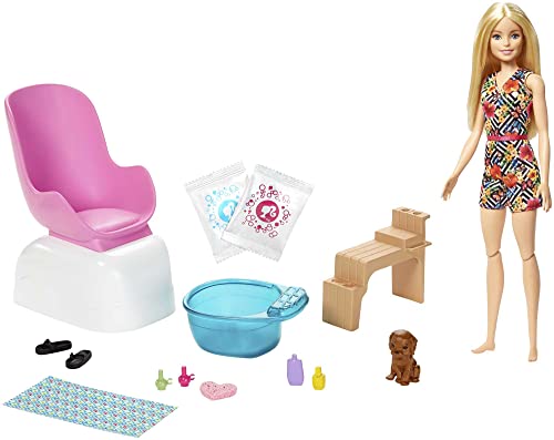 Barbie GHN07 - Mani- Pediküre Spielset mit Puppe...