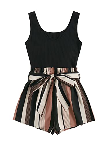 SheIn Damen Sommer Tank Jumpsuit Ohne Ärmel...