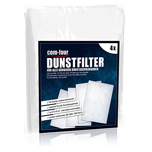 com-four® 4x Filter für Dunstabzugshaube...