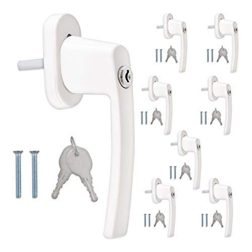 kwmobile 8X Aluminium Fenstergriff abschließbar -...