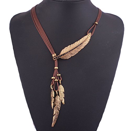 Tpocean Frauen Bohemian Halsband Stil Bronze Seil...