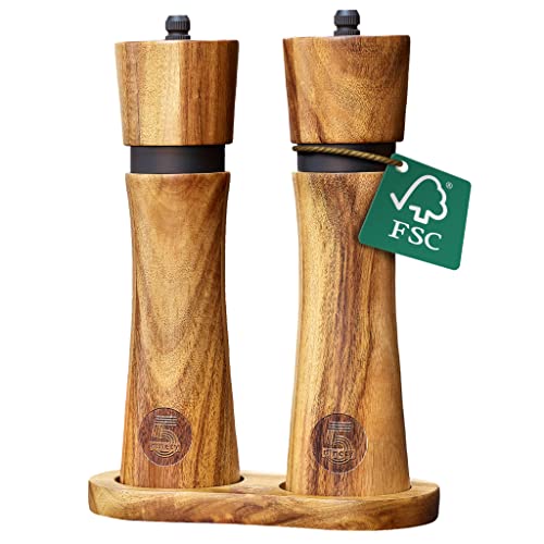 ninetyfive® edles Pfeffermühlen Set aus Holz |...
