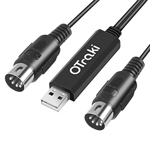 OTraki Midi Kabel USB Interface Konverter, In Out...