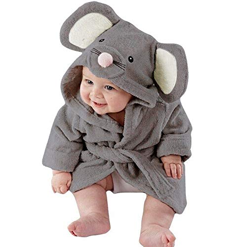 Bademantel Baby Unisex Infant Baumwolle Maus mit...