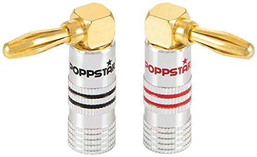 Poppstar 2X High End Bananenstecker gewinkelt,...