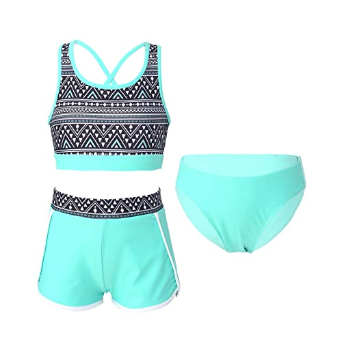 Alvivi Mädchen Bikini Tankini Set Tank Top+Shorts...