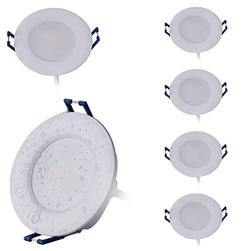 HCFEI 6x LED Einbau-Strahler 5W Weiß IP44 230V...