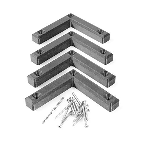 WODEGA Strandkorbgleiter Eckgleiter 4er Set PE...