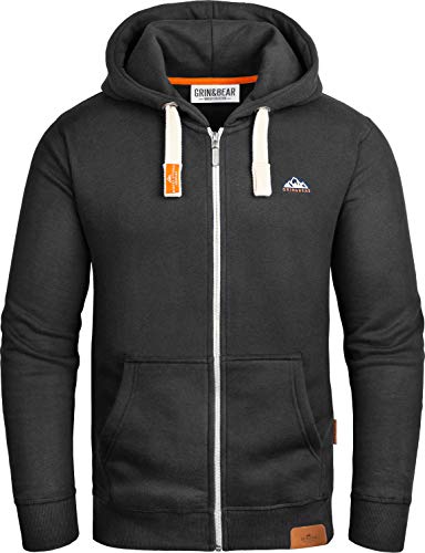 Grin&Bear Herren Kapuzenpullover schwarz, M,...