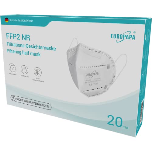 EUROPAPA® FFP2 Weiss Masken Atemschutzmaske...