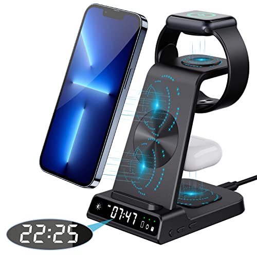 Wireless Charger mit Digitaluhr für Apple...