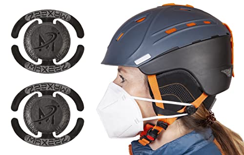 MAXEEZ Maskenhalter Skihelm Fahrradhelm schwarz |...