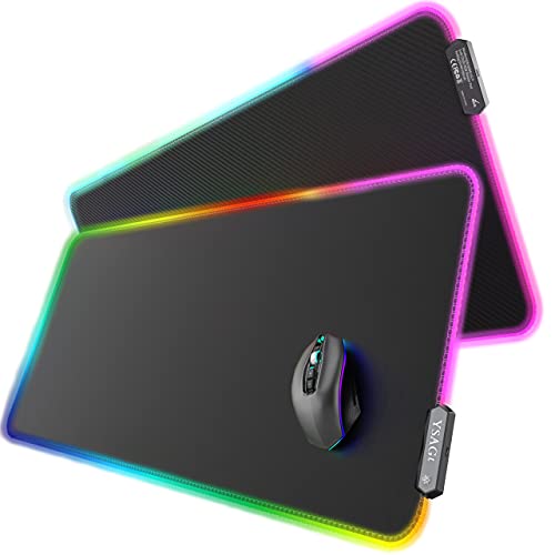 YSAGi RGB Gaming Mauspad XXL 900x400mm LED...