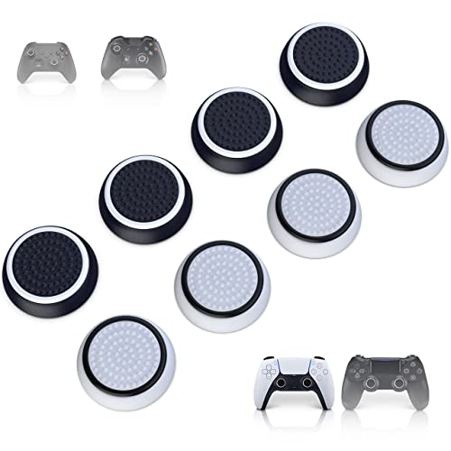 MatoSan® 8 Black & White Thumbstick Kappen Grip...