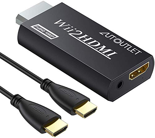 AUTOUTLET Wii zu HDMI Adapter, Wii Hdmi 1080P/720P...